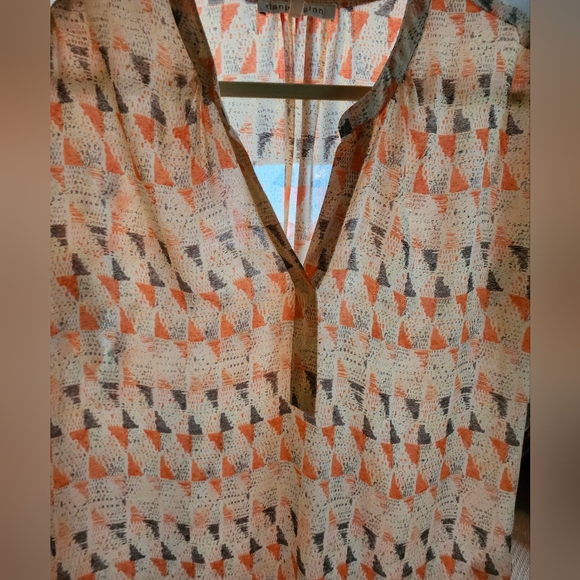 DANIEL RAINN Shortsleeve Flowy Women's Blouse | Top. Size Small. 🧡🩶 - Picture 6 of 7